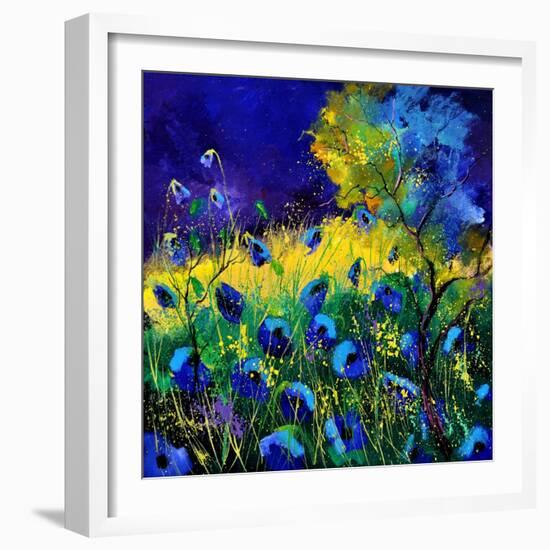 Blue Poppies 7741-Pol Ledent-Framed Art Print