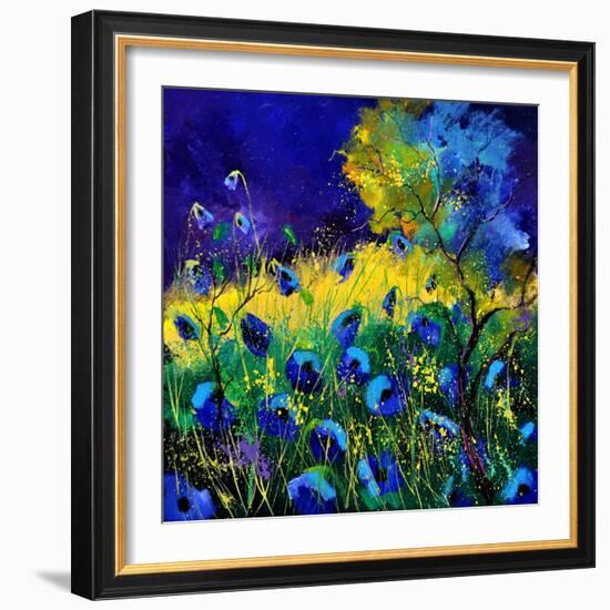 Blue Poppies 7741-Pol Ledent-Framed Art Print