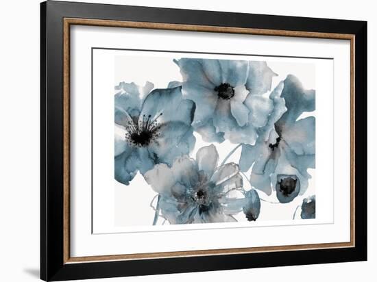 Blue Poppy Bouquet-Victoria Brown-Framed Art Print