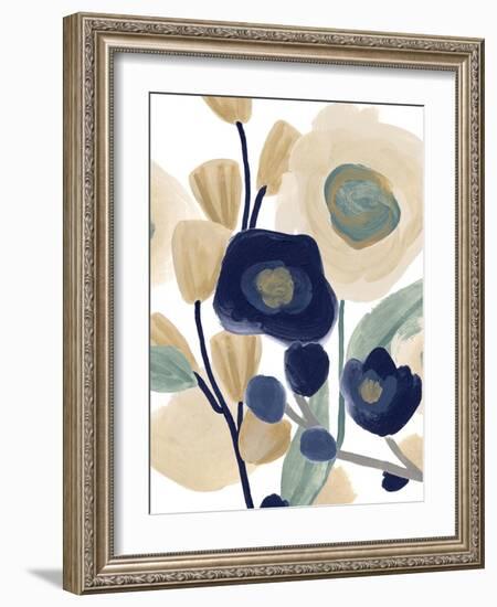 Blue Poppy Cascade I-June Vess-Framed Art Print