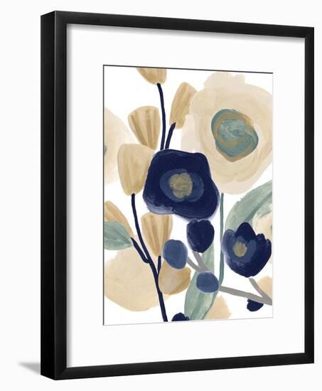 Blue Poppy Cascade I-June Vess-Framed Art Print