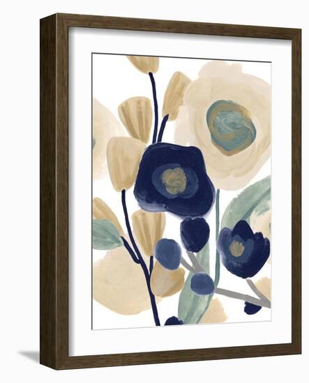 Blue Poppy Cascade I-June Vess-Framed Art Print