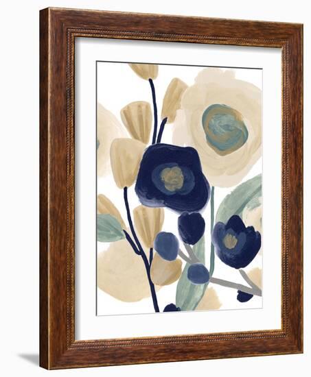 Blue Poppy Cascade I-June Vess-Framed Art Print