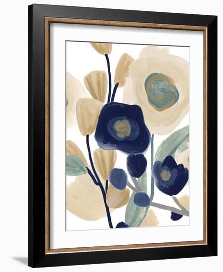 Blue Poppy Cascade I-June Vess-Framed Art Print