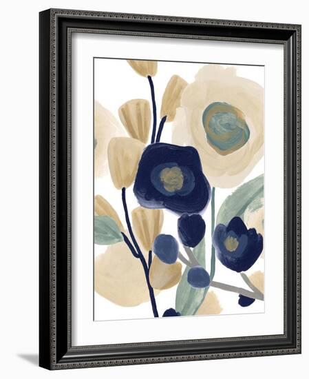 Blue Poppy Cascade I-June Vess-Framed Art Print