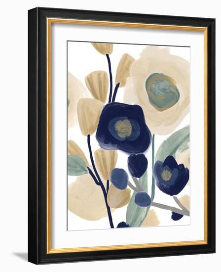 Blue Poppy Cascade I-June Vess-Framed Art Print