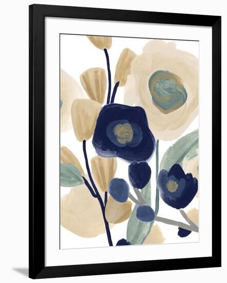 Blue Poppy Cascade I-June Vess-Framed Art Print