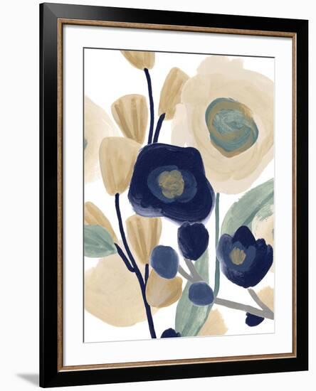 Blue Poppy Cascade I-June Vess-Framed Art Print