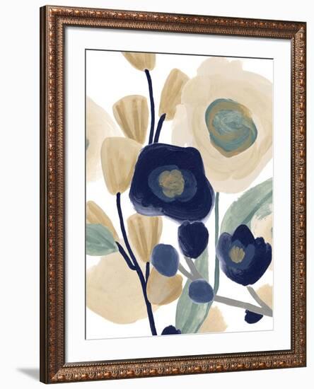 Blue Poppy Cascade I-June Vess-Framed Art Print