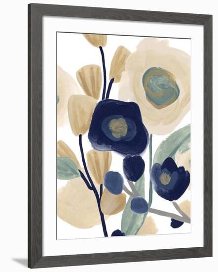 Blue Poppy Cascade I-June Vess-Framed Art Print