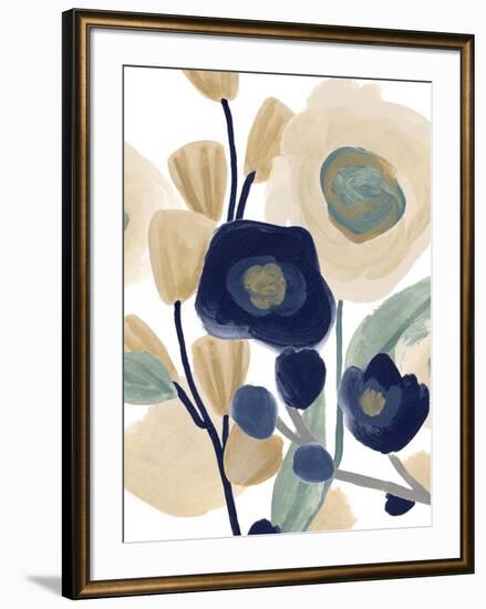 Blue Poppy Cascade I-June Vess-Framed Art Print