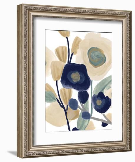Blue Poppy Cascade I-June Vess-Framed Premium Giclee Print