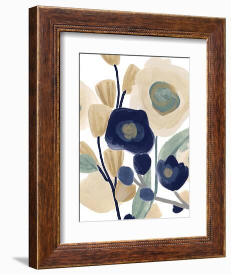 Blue Poppy Cascade I-June Vess-Framed Premium Giclee Print