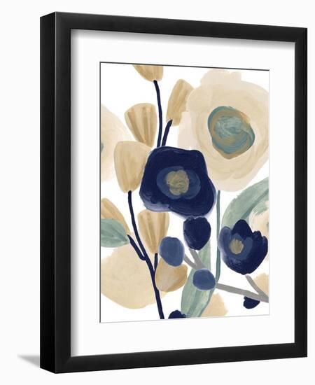 Blue Poppy Cascade I-June Vess-Framed Premium Giclee Print