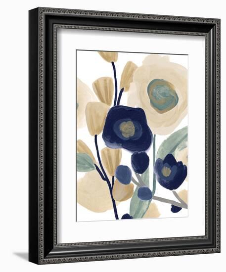 Blue Poppy Cascade I-June Vess-Framed Premium Giclee Print