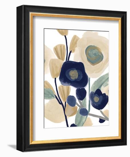 Blue Poppy Cascade I-June Vess-Framed Premium Giclee Print