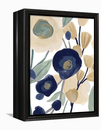 Blue Poppy Cascade II-June Vess-Framed Stretched Canvas