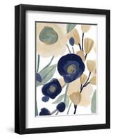 Blue Poppy Cascade II-June Vess-Framed Art Print