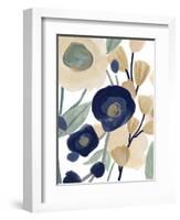 Blue Poppy Cascade II-June Vess-Framed Art Print