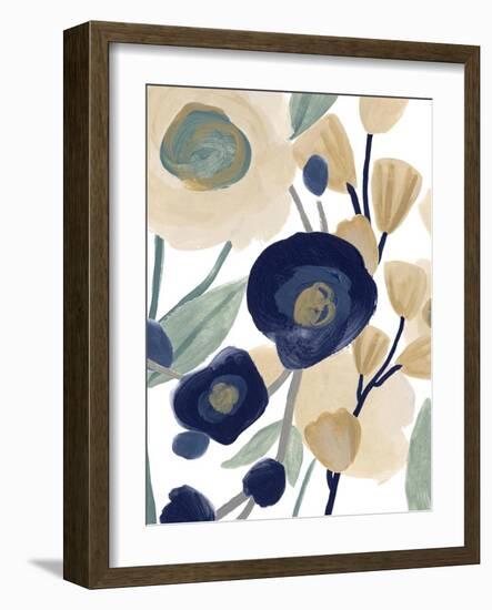 Blue Poppy Cascade II-June Vess-Framed Art Print