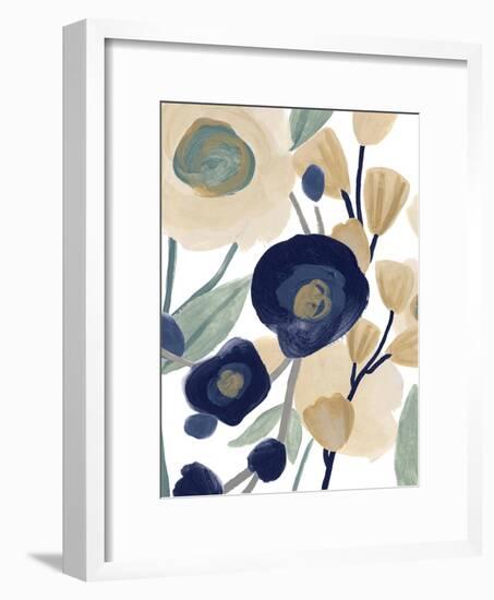 Blue Poppy Cascade II-June Vess-Framed Art Print