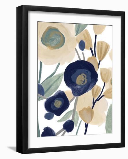 Blue Poppy Cascade II-June Vess-Framed Art Print