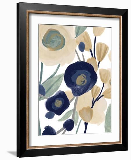 Blue Poppy Cascade II-June Vess-Framed Art Print