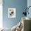 Blue Poppy Cascade II-June Vess-Framed Art Print displayed on a wall