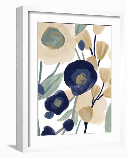 Blue Poppy Cascade II-June Vess-Framed Art Print