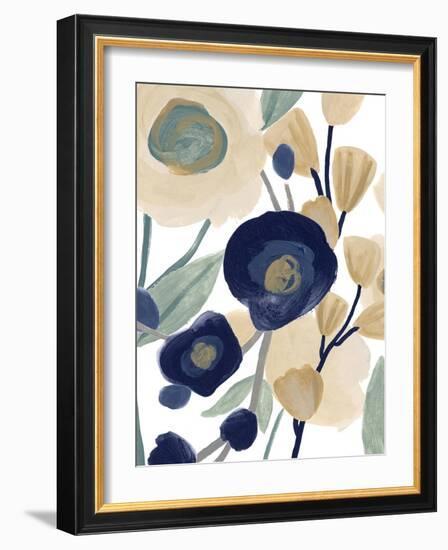 Blue Poppy Cascade II-June Vess-Framed Art Print