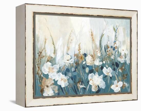Blue Poppy Field-Allison Pearce-Framed Stretched Canvas
