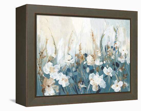 Blue Poppy Field-Allison Pearce-Framed Stretched Canvas