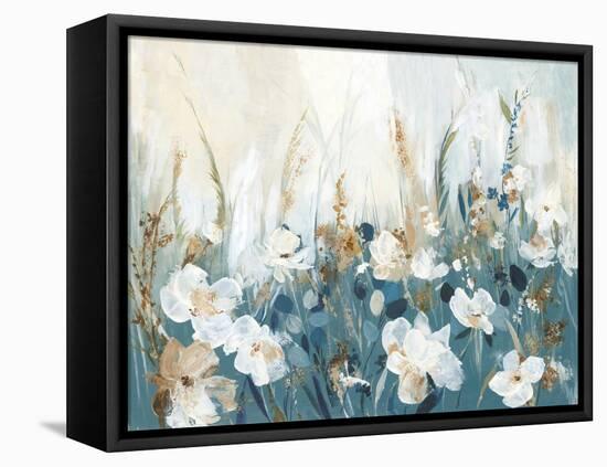 Blue Poppy Field-Allison Pearce-Framed Stretched Canvas