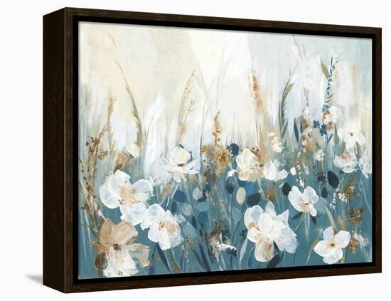 Blue Poppy Field-Allison Pearce-Framed Stretched Canvas