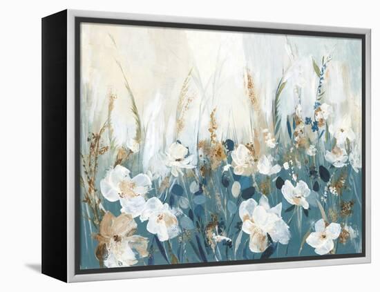 Blue Poppy Field-Allison Pearce-Framed Stretched Canvas