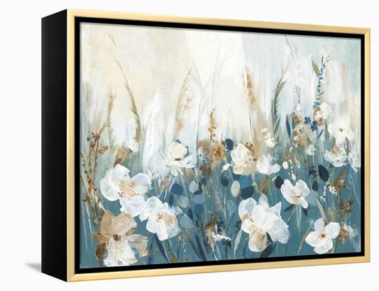 Blue Poppy Field-Allison Pearce-Framed Stretched Canvas