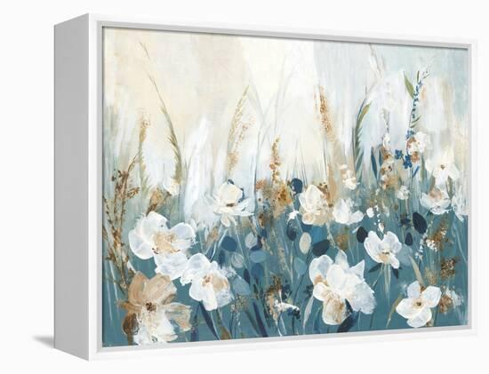 Blue Poppy Field-Allison Pearce-Framed Stretched Canvas