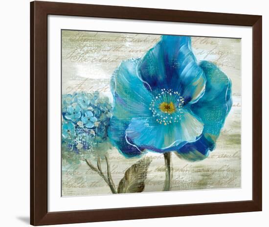 Blue Poppy Poem II-Nan-Framed Art Print