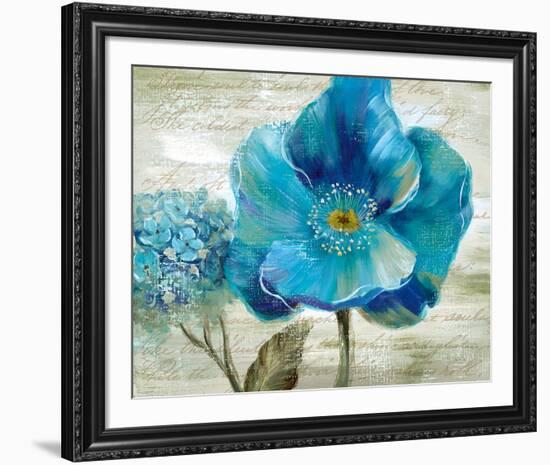 Blue Poppy Poem II-Nan-Framed Art Print