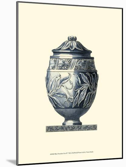 Blue Porcelain Urn IV-null-Mounted Art Print