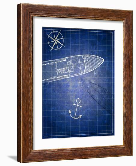 Blue Prints I-Addie Marie-Framed Art Print