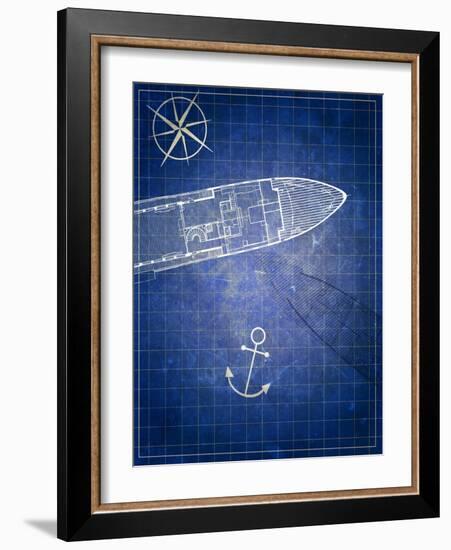 Blue Prints I-Addie Marie-Framed Art Print