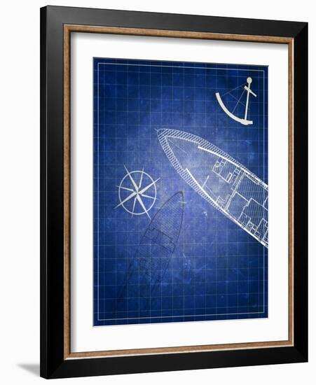 Blue Prints II-Addie Marie-Framed Art Print