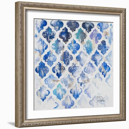 Blue Quatrefoil II-Patricia Pinto-Framed Art Print