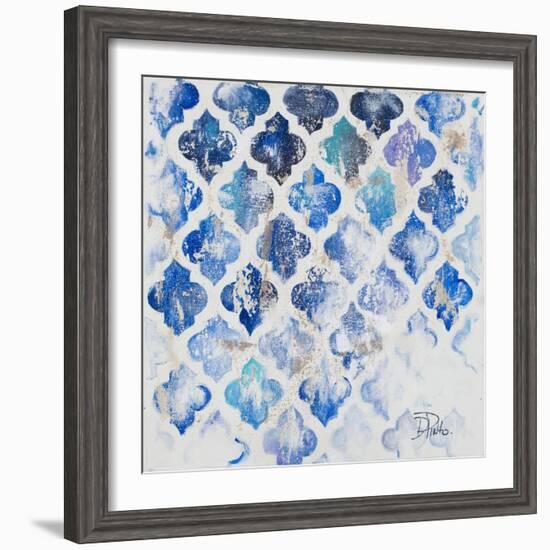 Blue Quatrefoil II-Patricia Pinto-Framed Art Print