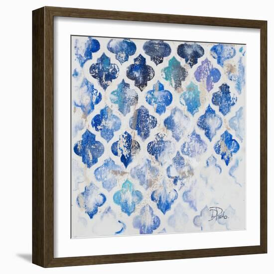 Blue Quatrefoil II-Patricia Pinto-Framed Art Print