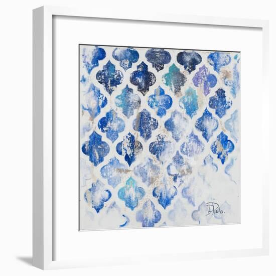 Blue Quatrefoil II-Patricia Pinto-Framed Art Print