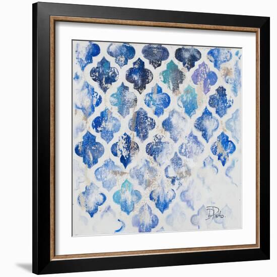 Blue Quatrefoil II-Patricia Pinto-Framed Art Print