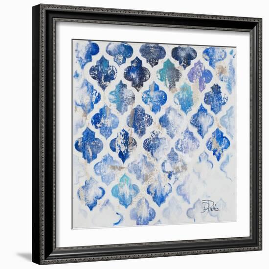 Blue Quatrefoil II-Patricia Pinto-Framed Art Print