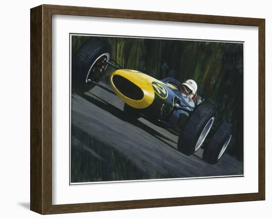 Blue Race Car-William Vanderdasson-Framed Giclee Print